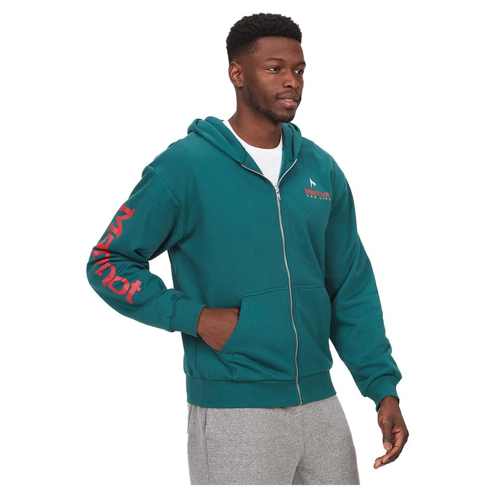 

Толстовка Marmot For Life Full Zip, зеленый