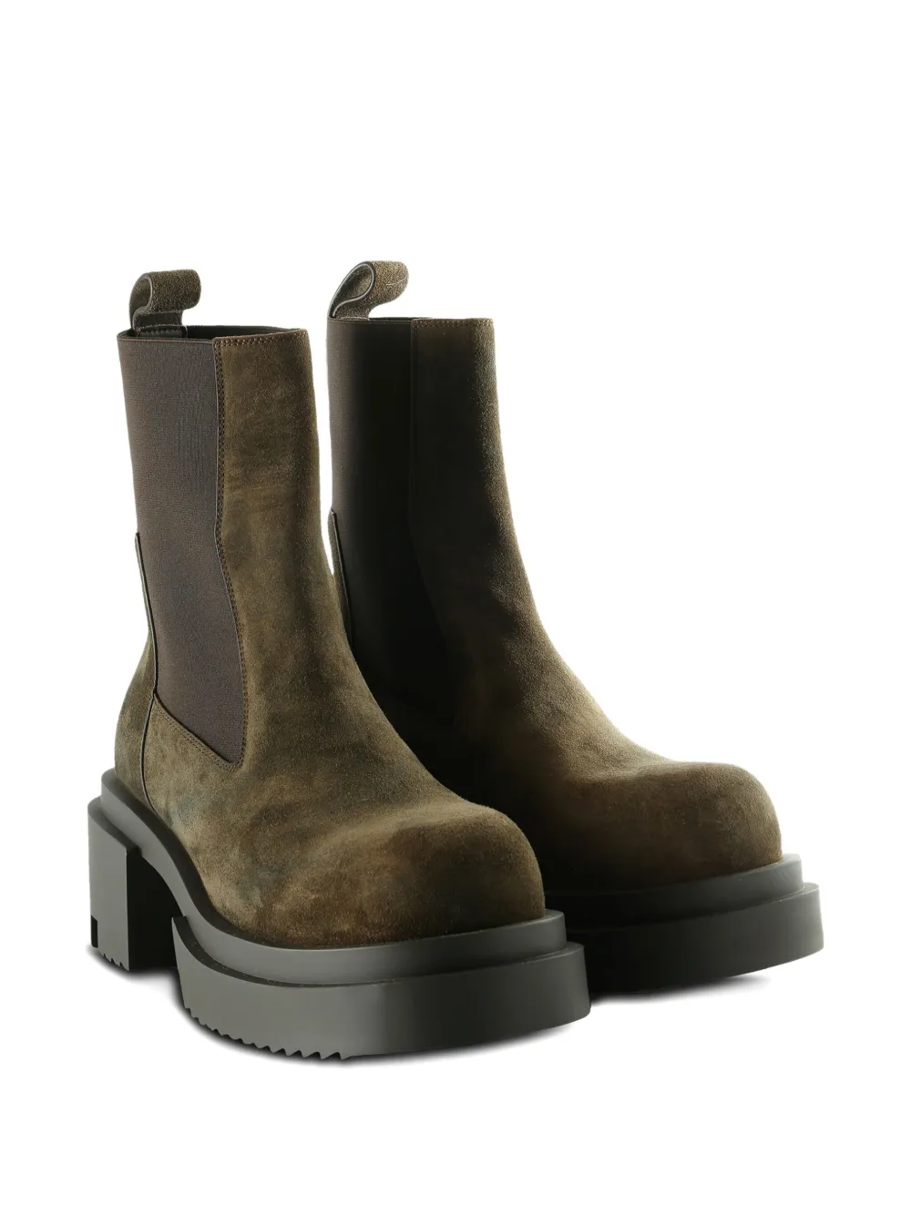Ботинки челси Beatle Bogun на платформе и каблуке 70 мм Rick Owens, коричневый — фото 2