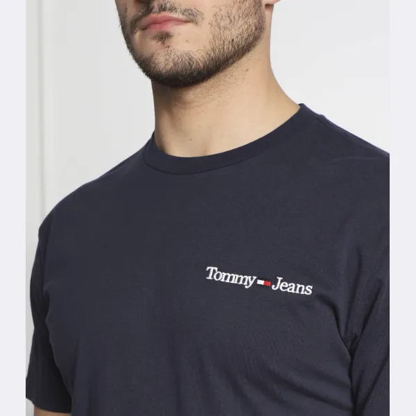 Футболка стандартного кроя с линейной грудью Tommy Hilfiger, синий — фото 3