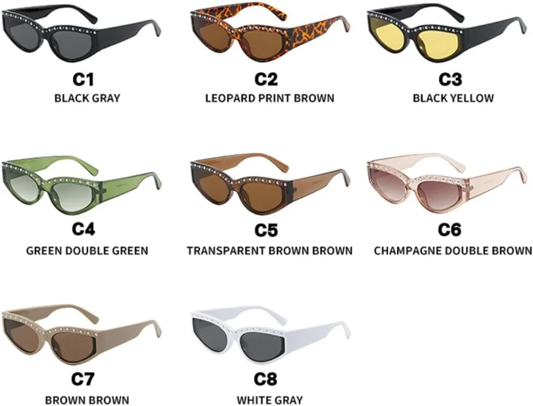 

Солнцезащитные очки с защитой UV400 | Линзы цвета «кошачий глаз» | Для женщин и мужчин, для занятий спортом на открытом воздухе и вождения DSVIGF, White Gray