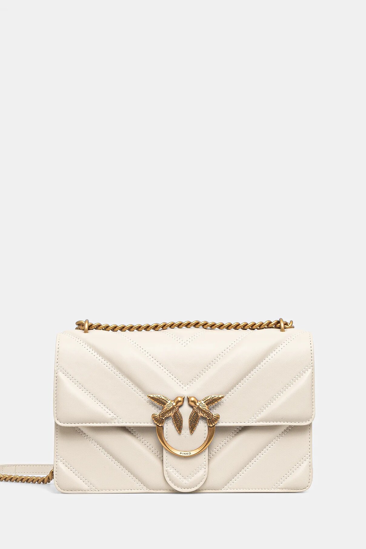 

Сумочка из кожи Pinko, бежевый