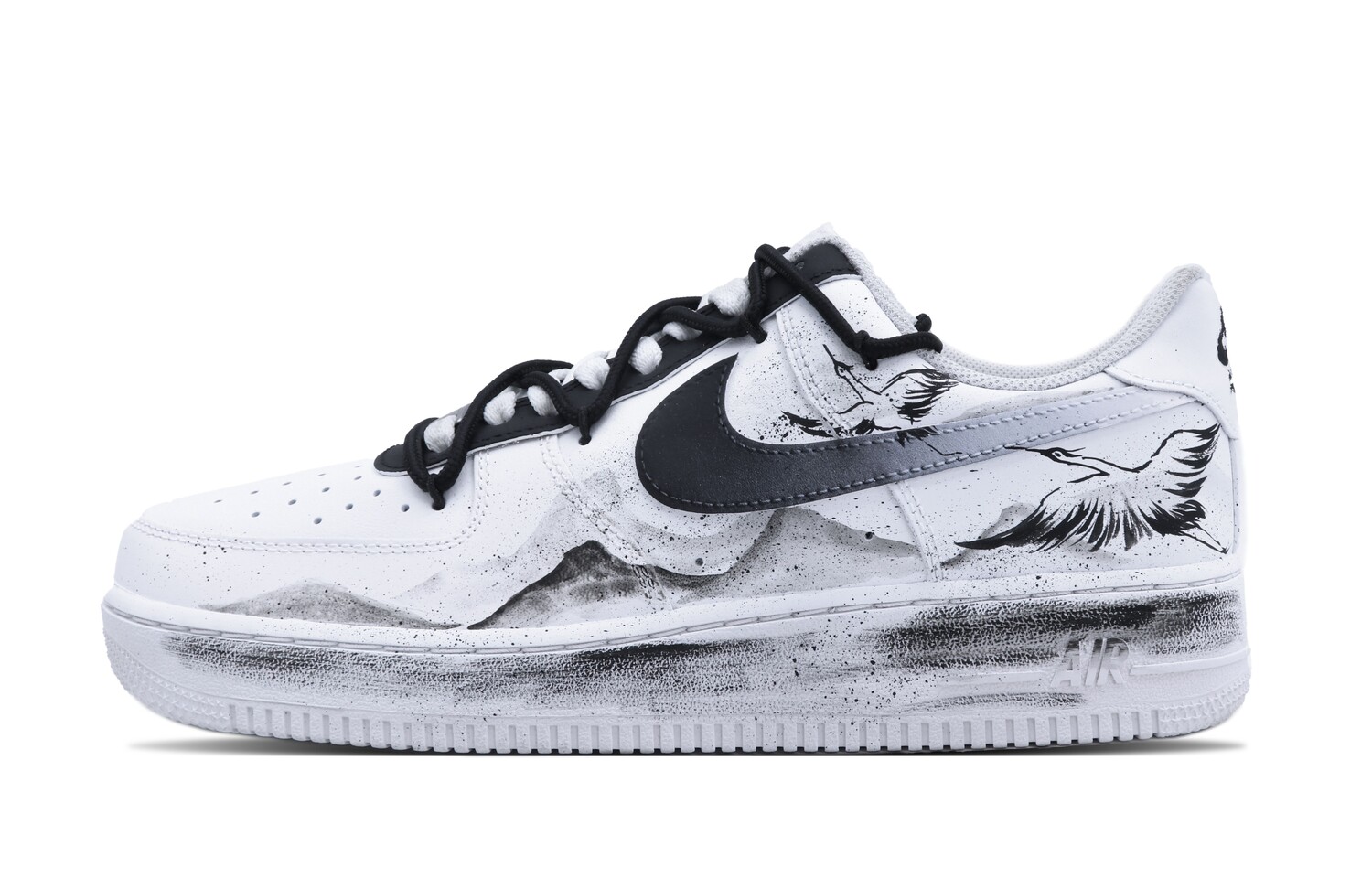 

Кроссовки Air Force 1 для скейтбординга мужские низкие черный белый Nike