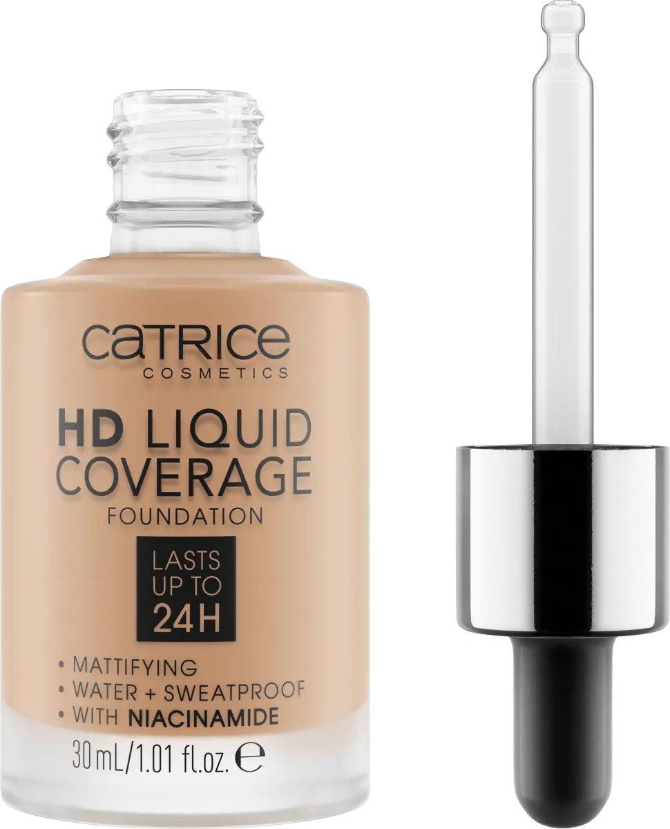 

Тональный крем Liquid HD Coverage Water 050 Rosy Ash 30 мл Catrice