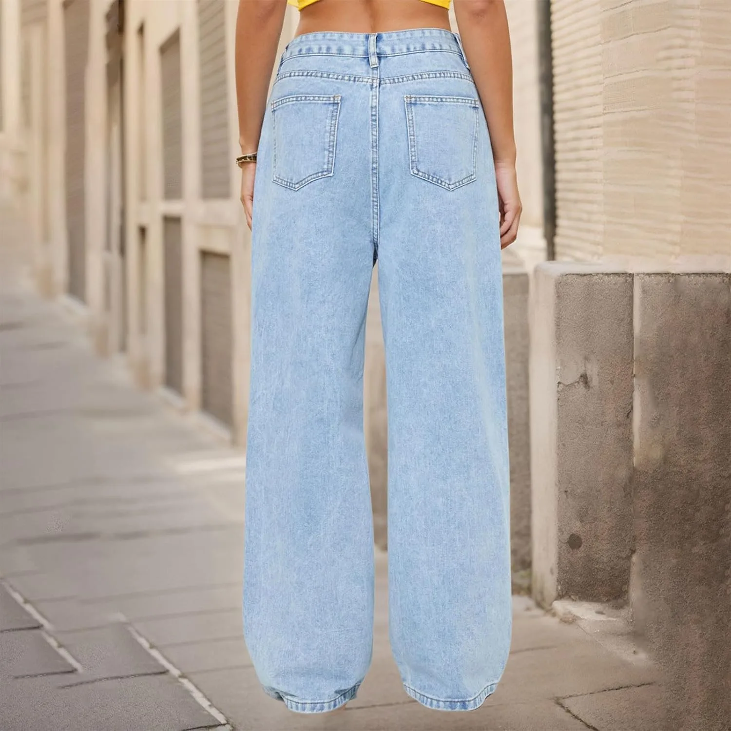 Джинсы для женщин Trendy Stretchy High Waisted Wide Leg — фото 3