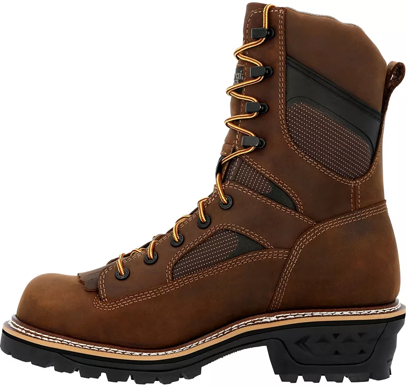 Мужские водонепроницаемые рабочие ботинки Georgia Boots LTX 9 дюймов Logger, коричневый — фото 3