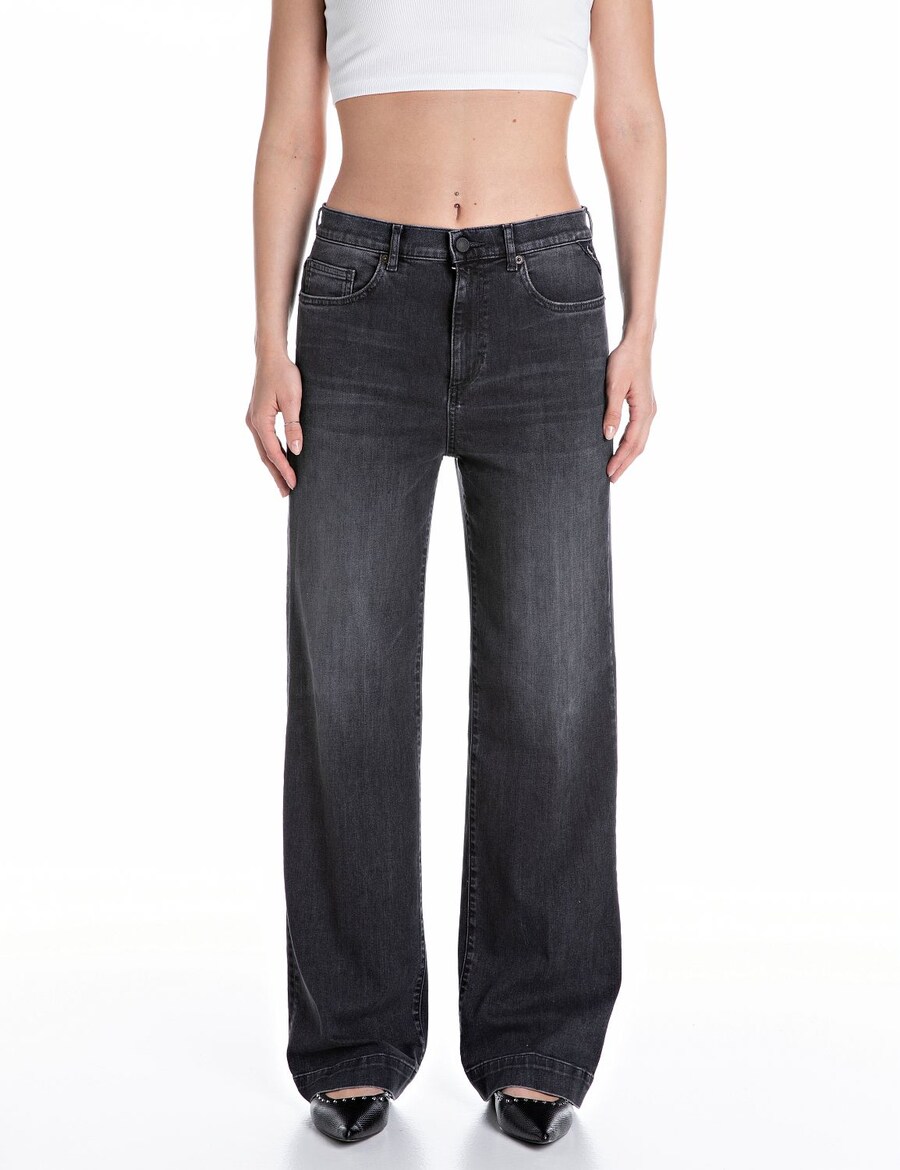 

Джинсы REPLAY Wide leg Jeans MELJA, черный деним