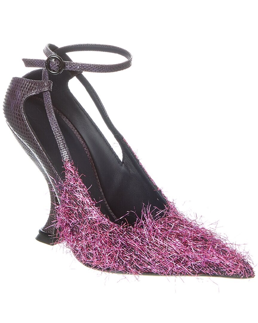 Кожаные туфли LANVIN Rita, фиолетовый — фото 3
