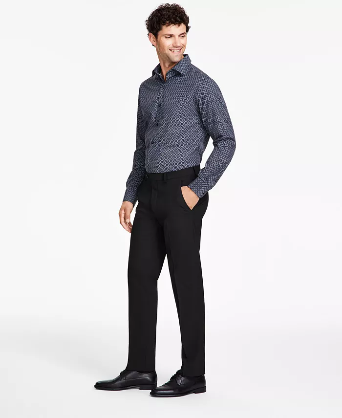 

Мужские классические брюки Slim-Fit Stretch Solid Alfani, черный