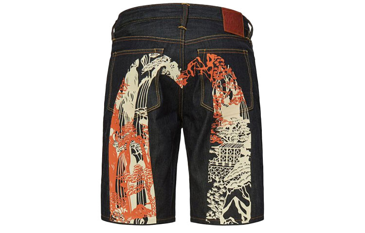

Джинсовые шорты мужские синие Evisu, синий