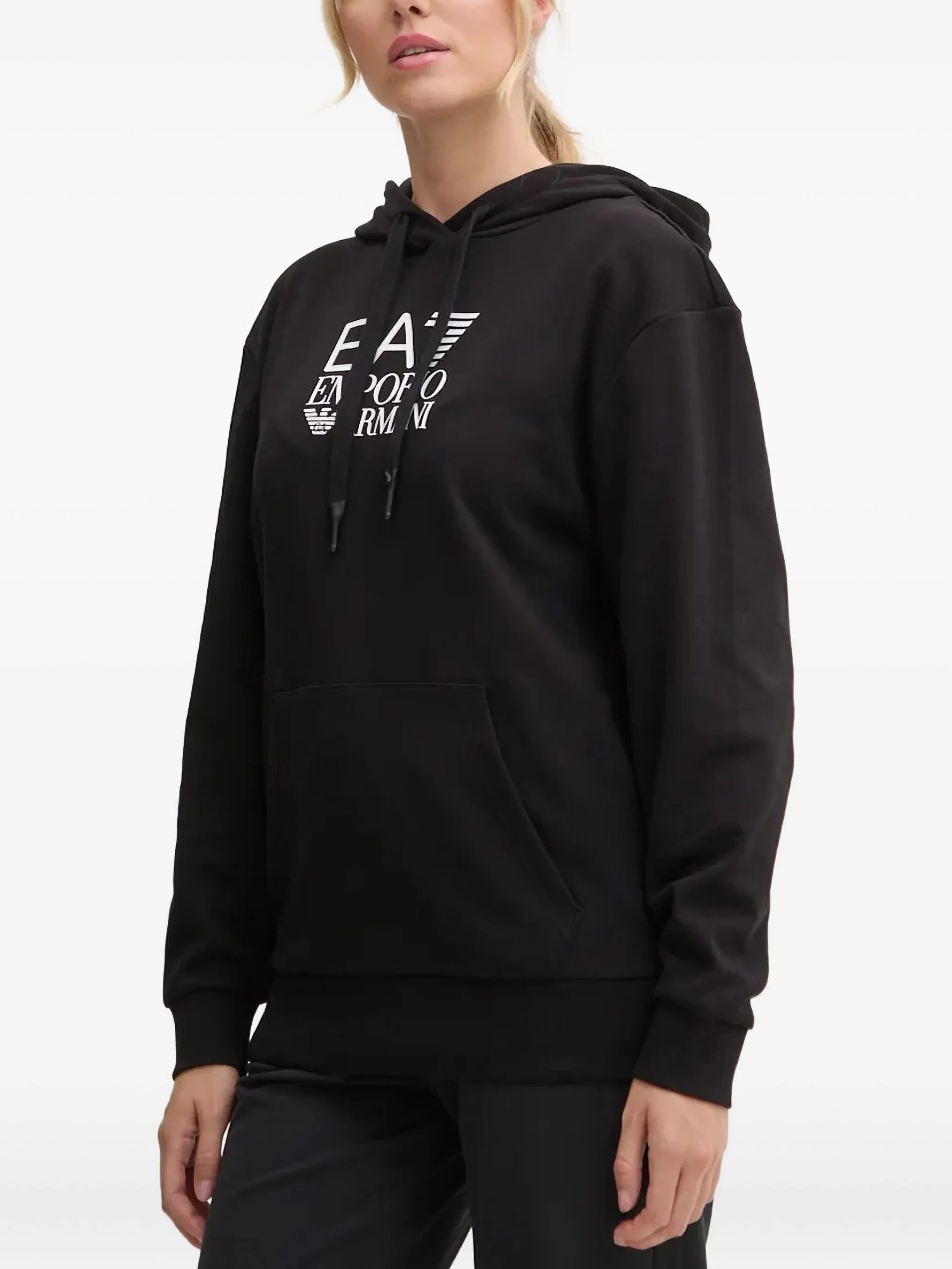 

Худи с логотипом Ea7 Emporio Armani, черный