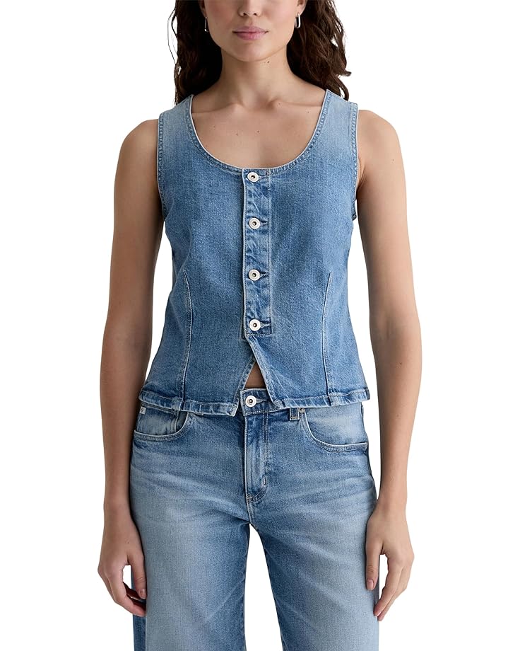

Жилет AG Jeans Teagan Fitted Denim Vest in Helios, цвет Helios