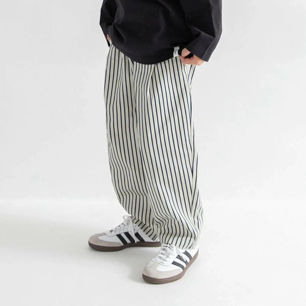 Длинные брюки из цирковой саржи Branshes, 91_Navy_Striped