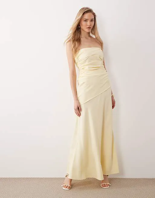 

Мягко-желтое платье макси со сборками и сборками Nothing's Child Kiva