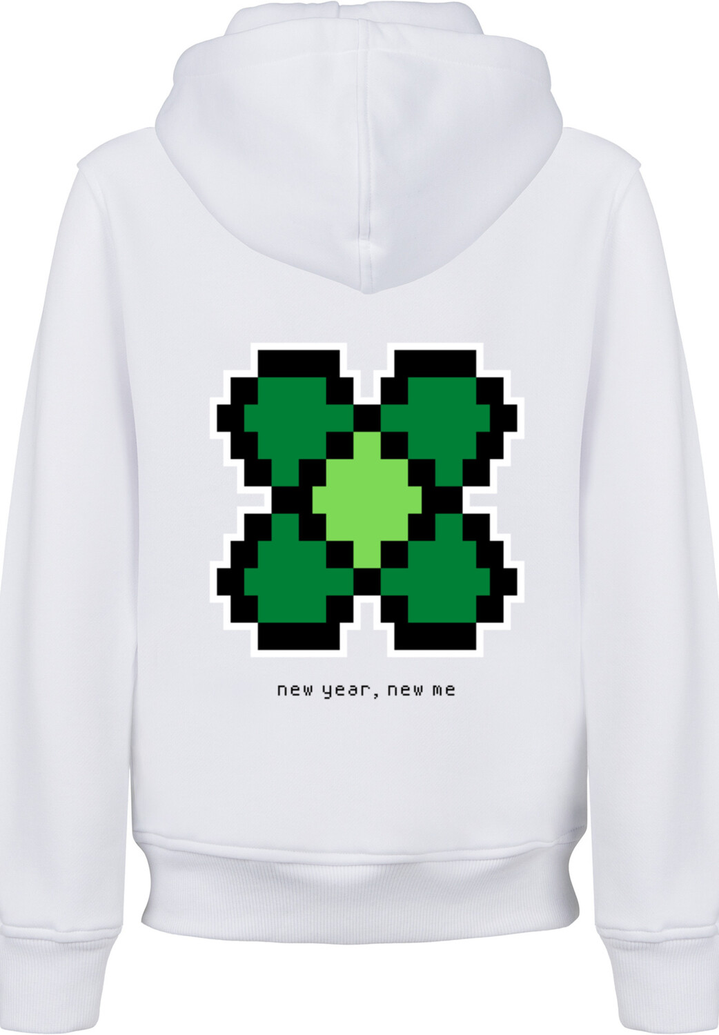 

Пуловер F4NT4STIC Hoodie Silvester Happy New Year Pixel Kleeblatt, белый