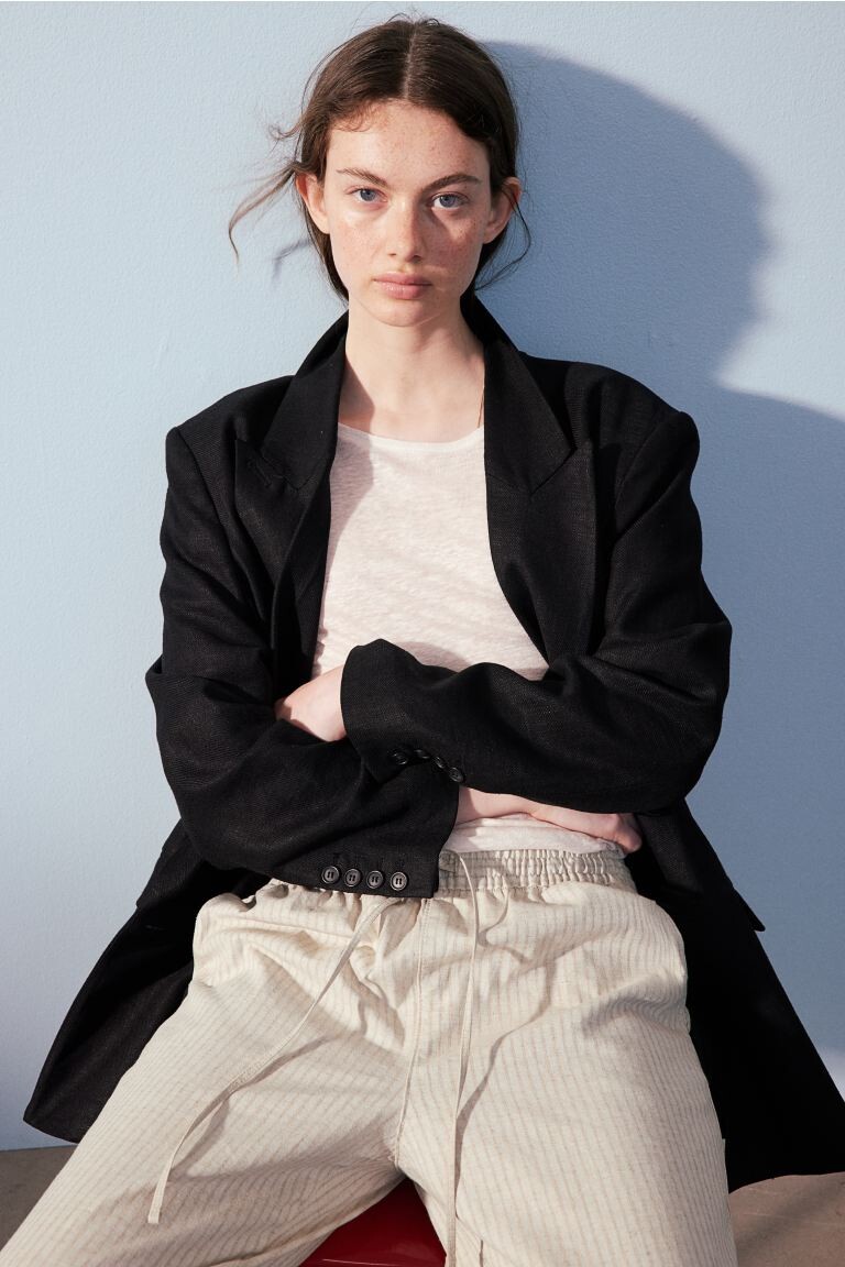 

Джоггеры из смеси льна H&M, бежевый