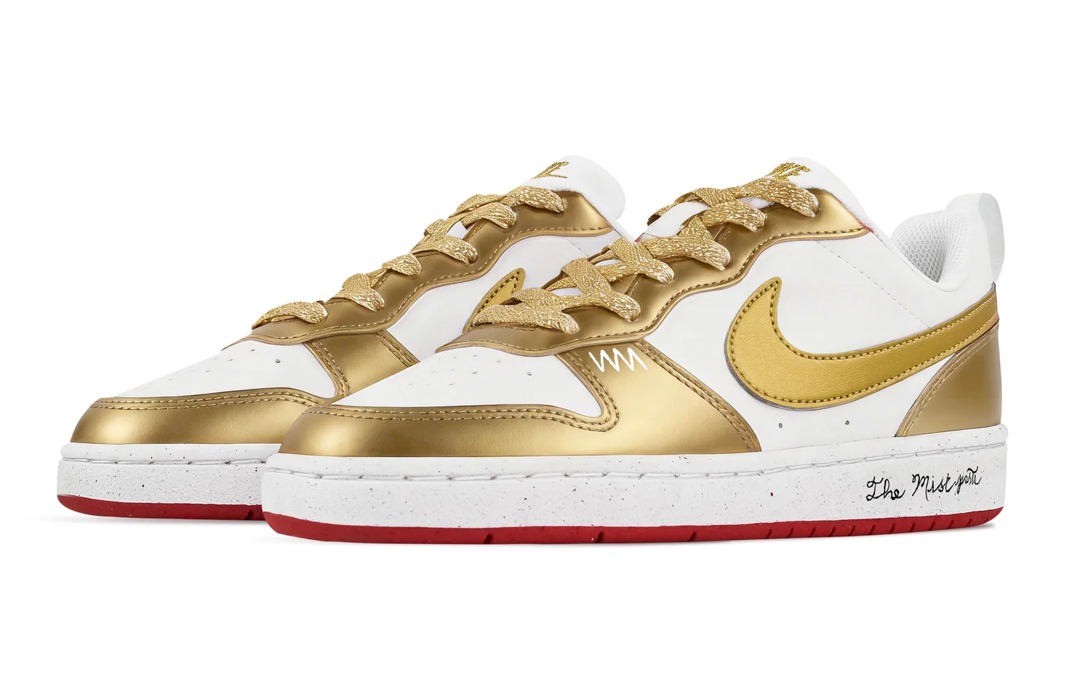 Nike Court Borough Sun God Abrasion Resistant Slip Resistant Low top Skateboard Shoes Unisex Gold — фото 4