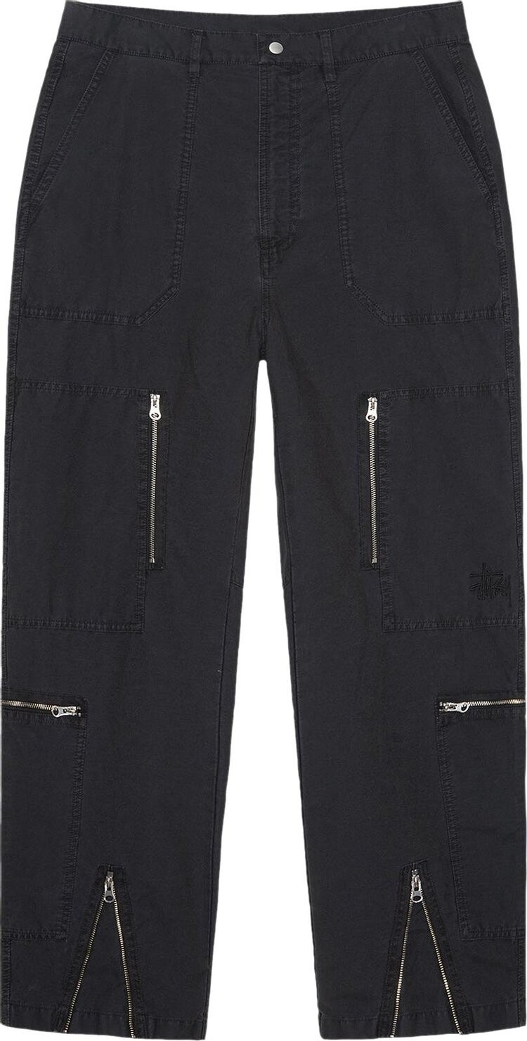

Брюки Stussy Pigment Dyed Ripstop Flight 'Black', черный