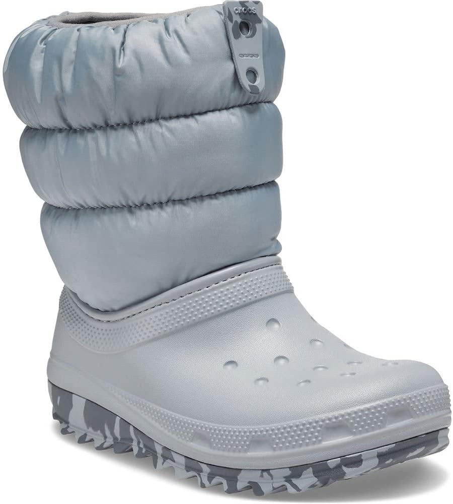 

Унисекс детские зимние ботинки Crocs Classic Lined Neo Puff | Мягкие зимние ботинки, Light Grey