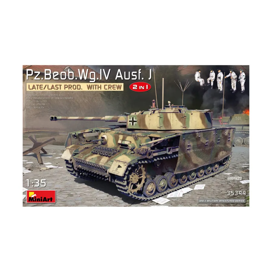 

Pz.Beob.Wg.IV Ausf. J Поздно/Последний выпуск. с экипажем, WWII Military Miniatures Series (1:35) (MiniArt Models)