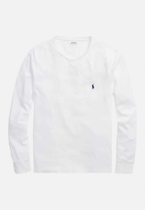 Футболка с длинным рукавом, облегающая, на заказ. Polo Ralph Lauren, White — фото 4