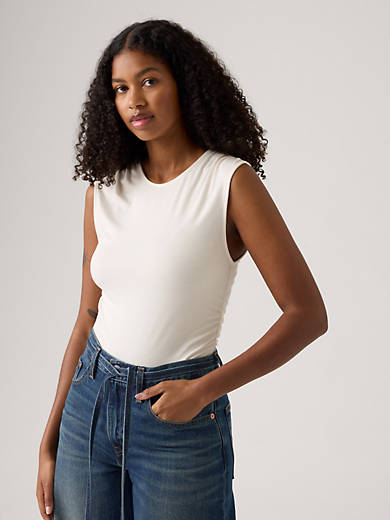 

Топ с хрустальными сборками Levi's, цвет Anthracite Night - White
