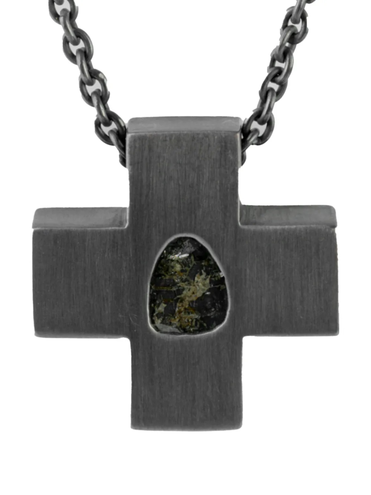 

Ожерелье Parts of Four oxidised sterling-silver Mini Plus diamond necklace, черный