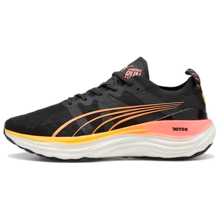 

ForeverRUN Nitro противоскользящие износостойкие низкие кроссовки для бега мужские черный белый желтый PUMA, черный белый желтый