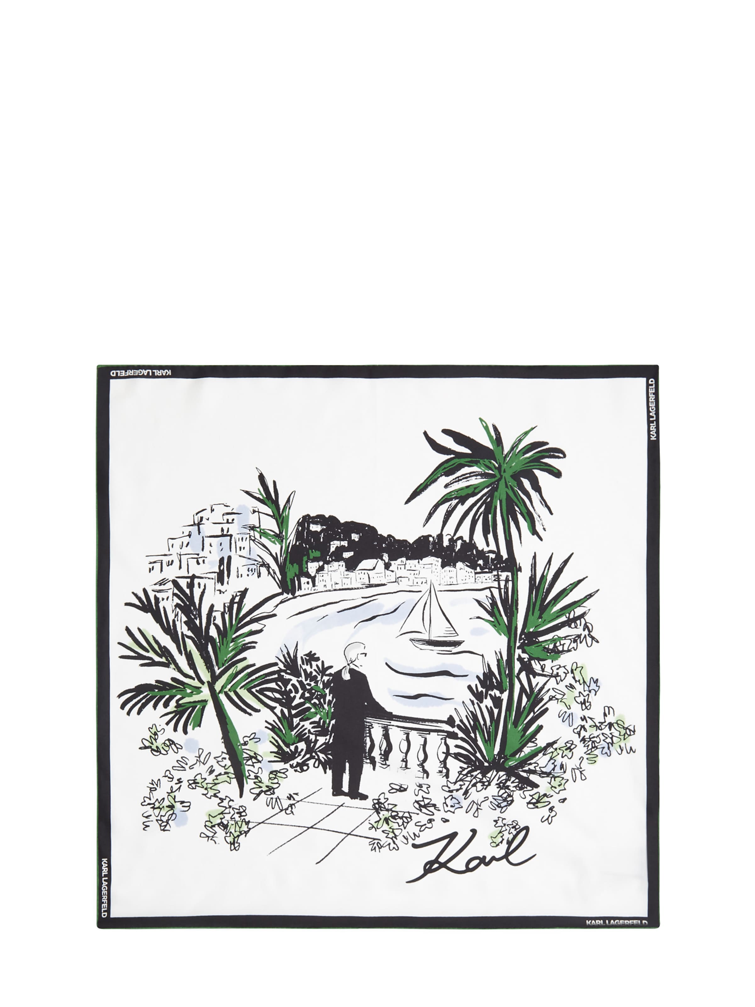 

Karl Lagerfeld Платок 'Villa de Vigie' в белом цвете