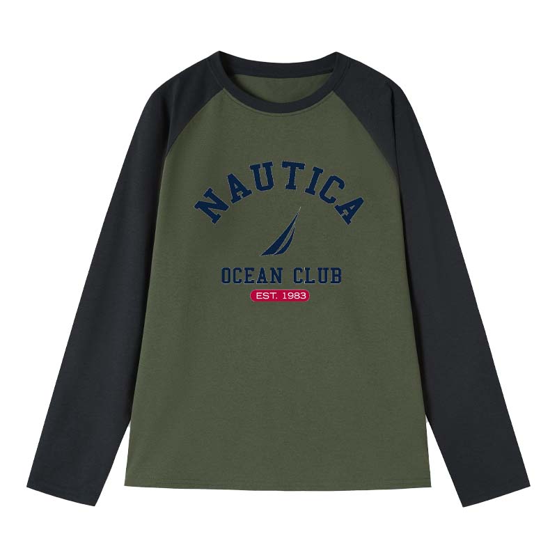 

Лонгслив футболка осень подростки NAUTICA, зеленый
