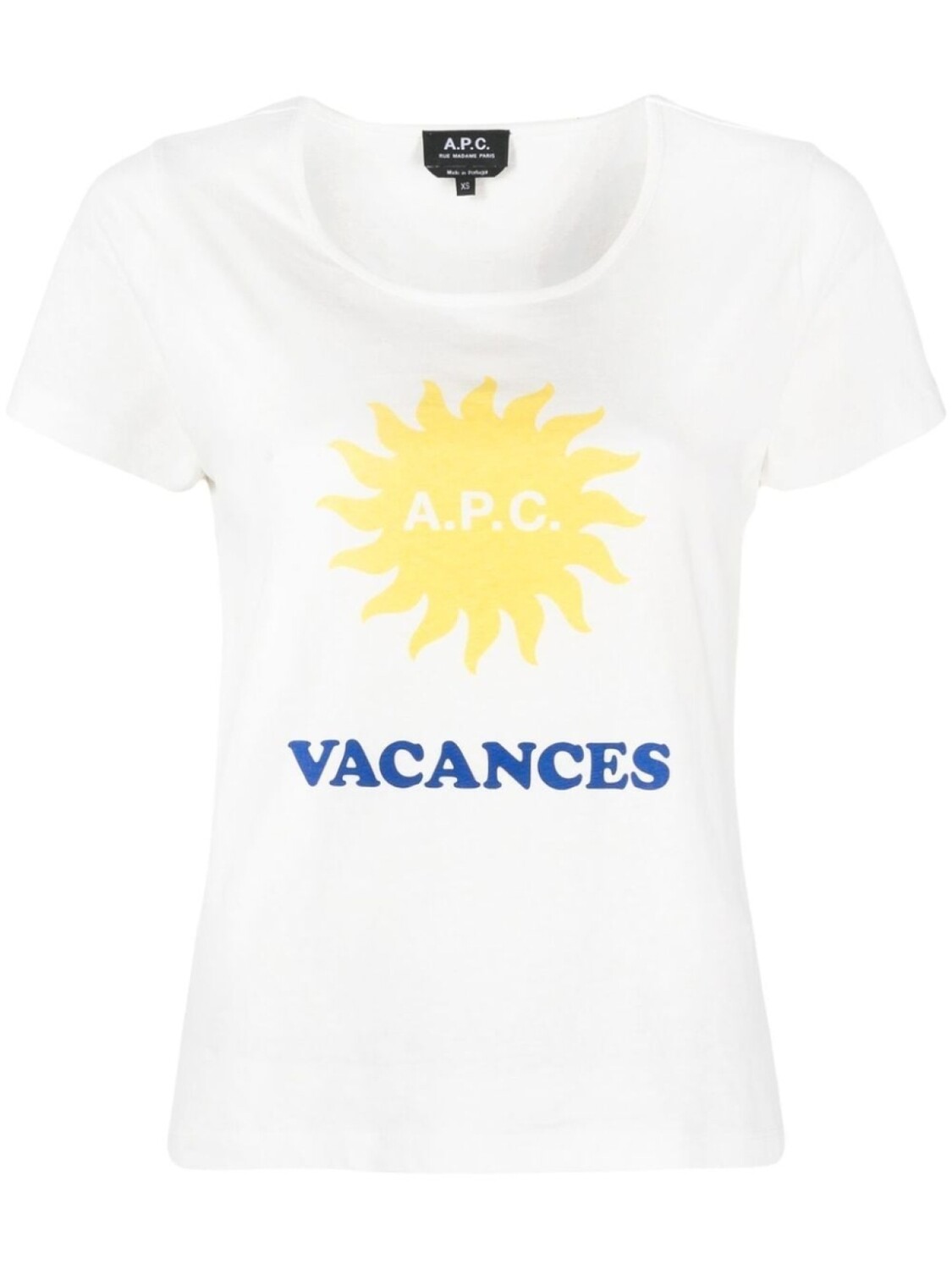 

A.P.C. Vacances-print short-sleeved T-shirt, белый, Коричневый, A.P.C. Vacances-print short-sleeved T-shirt, белый