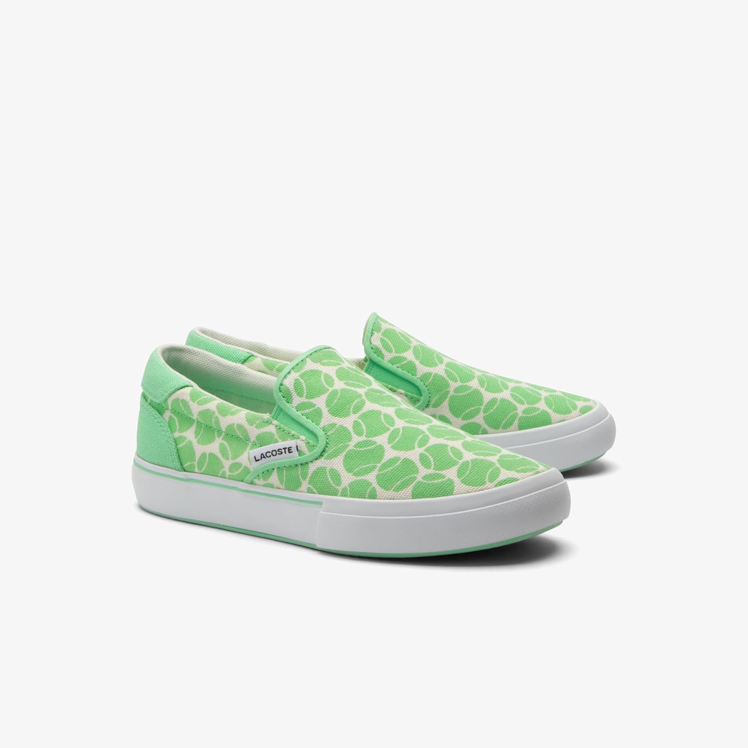 Laceste детская обувь Gazon Lacoste, Slip All Over Tennis Ball Green/White — фото 3