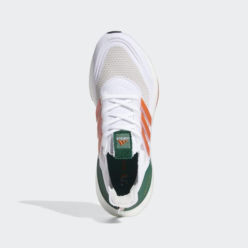 Мужские кроссовки Adidas Ultraboost 21, белый/оранжевый/серый — фото 4