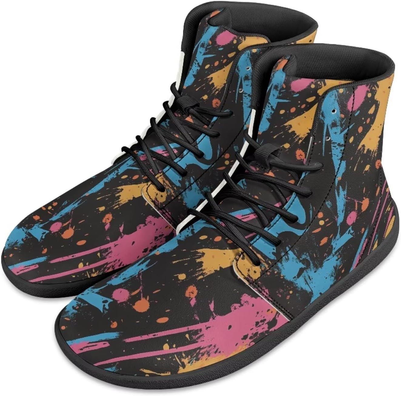 

Мужские кроссовки Jeiento Mens Galaxy Barefoot, повседневные с широким носком, из искусственной кожи, минималистичные, для бега, с нулевым перепадом, Colorful Splash