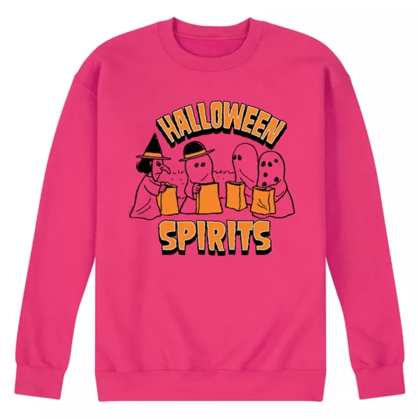 

Мужская футболка с длинным рукавом Peanuts Halloween Spirits с принтом Licensed Character, розовый