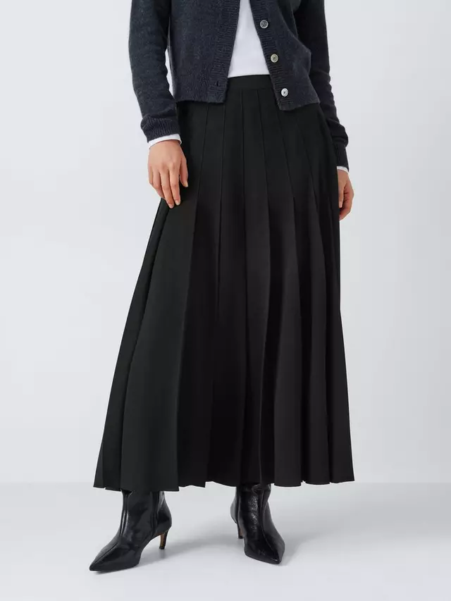

Юбка John Lewis Crepe Pleated, черный