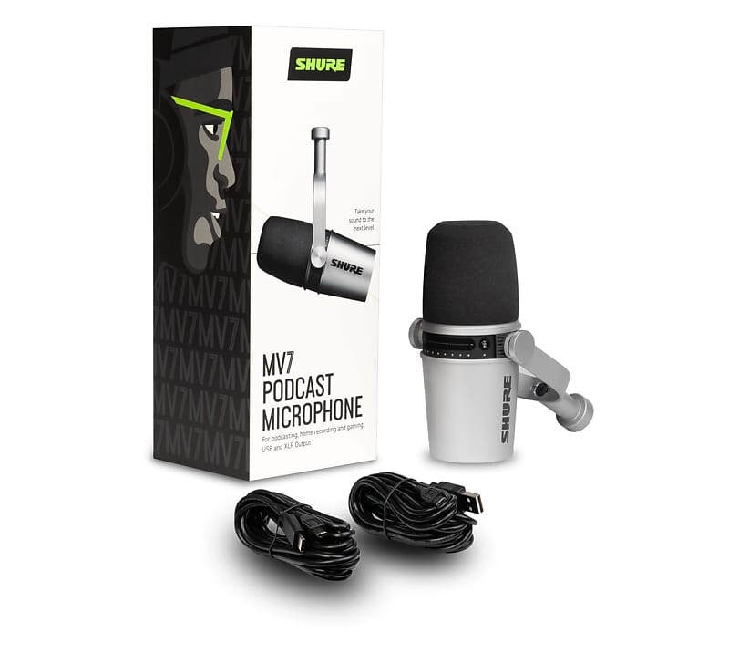 

Микрофон для подкастов Shure MV7 Dynamic USB Podcast Microphone