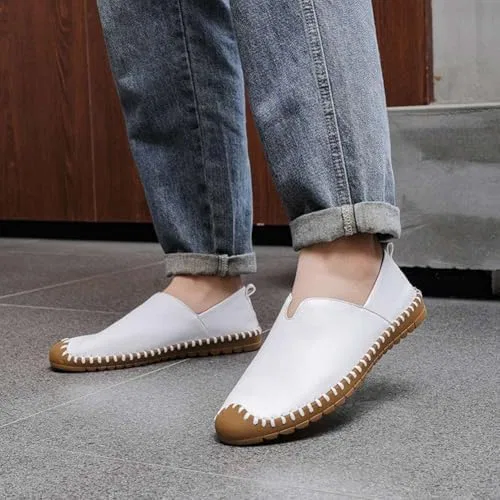 Туфли лоферы на каждый день, кожаные, slip-on, бежево-коричневые Zentavi — фото 3