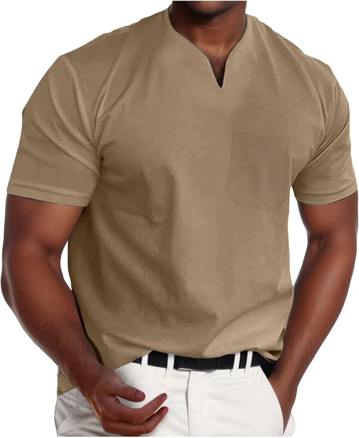 Мужская майка V-neck slim fit для тренировок