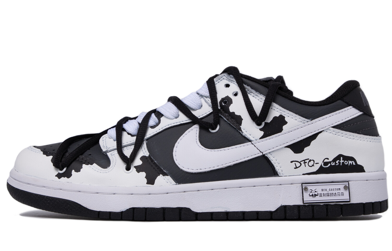 

Кроссовки Nike Dunk Skateboarding Shoes Men Low-top Black/white/gray, черный