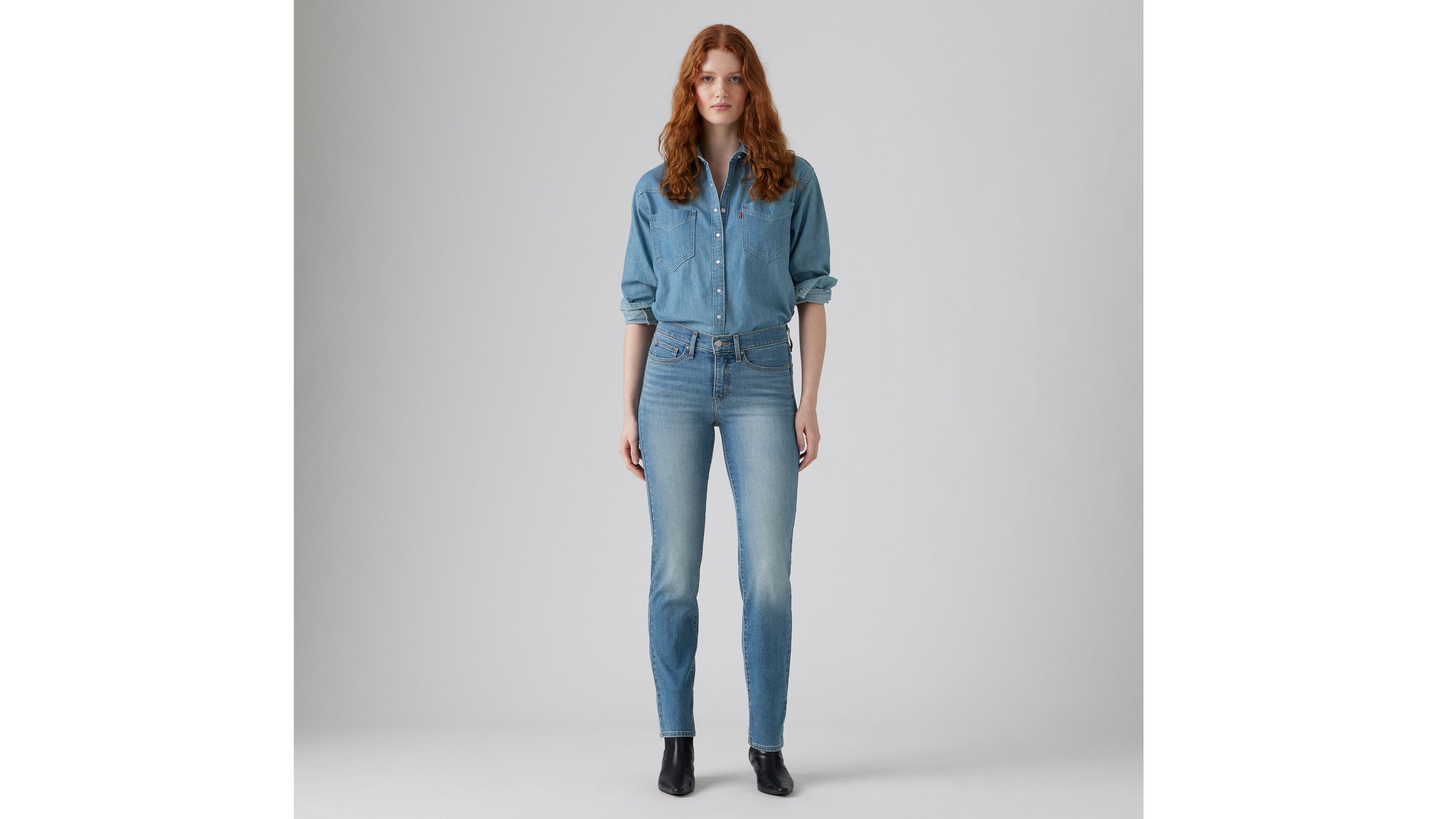 314 Прямые женские джинсы Shaping Levi's, Eternal Indigo - Medium Wash — фото 2