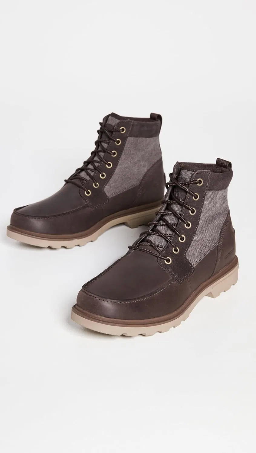 Мужские ботинки Sorel Carson Moc WP, бежевые — фото 4