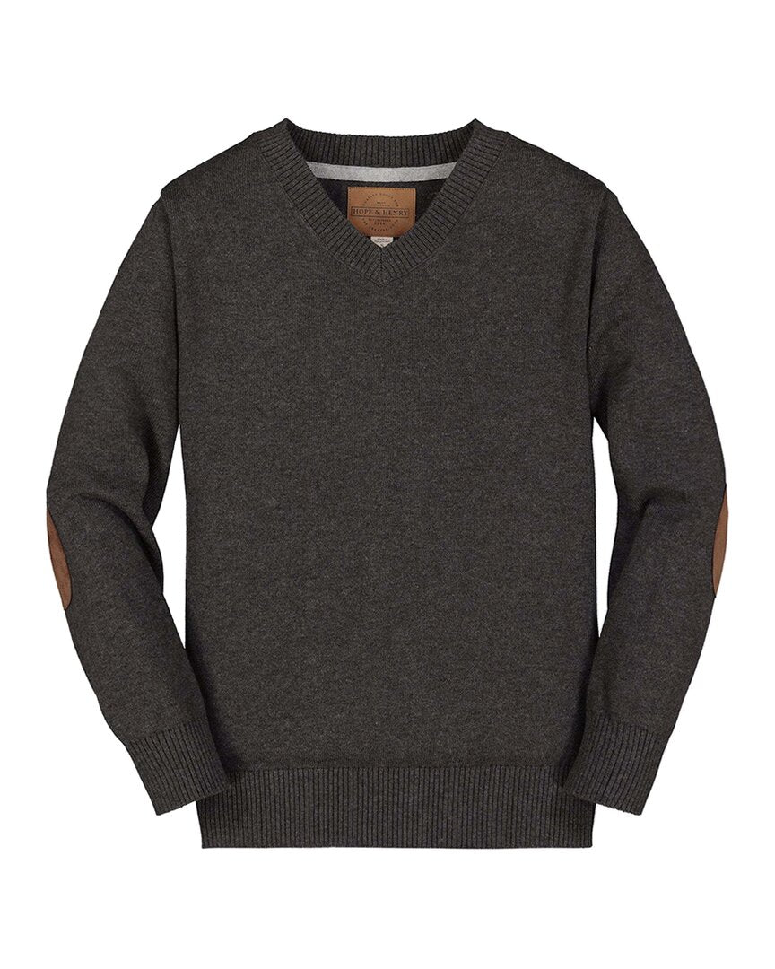 

Hope & Henry Классический свитер с V-образным вырезом, серый