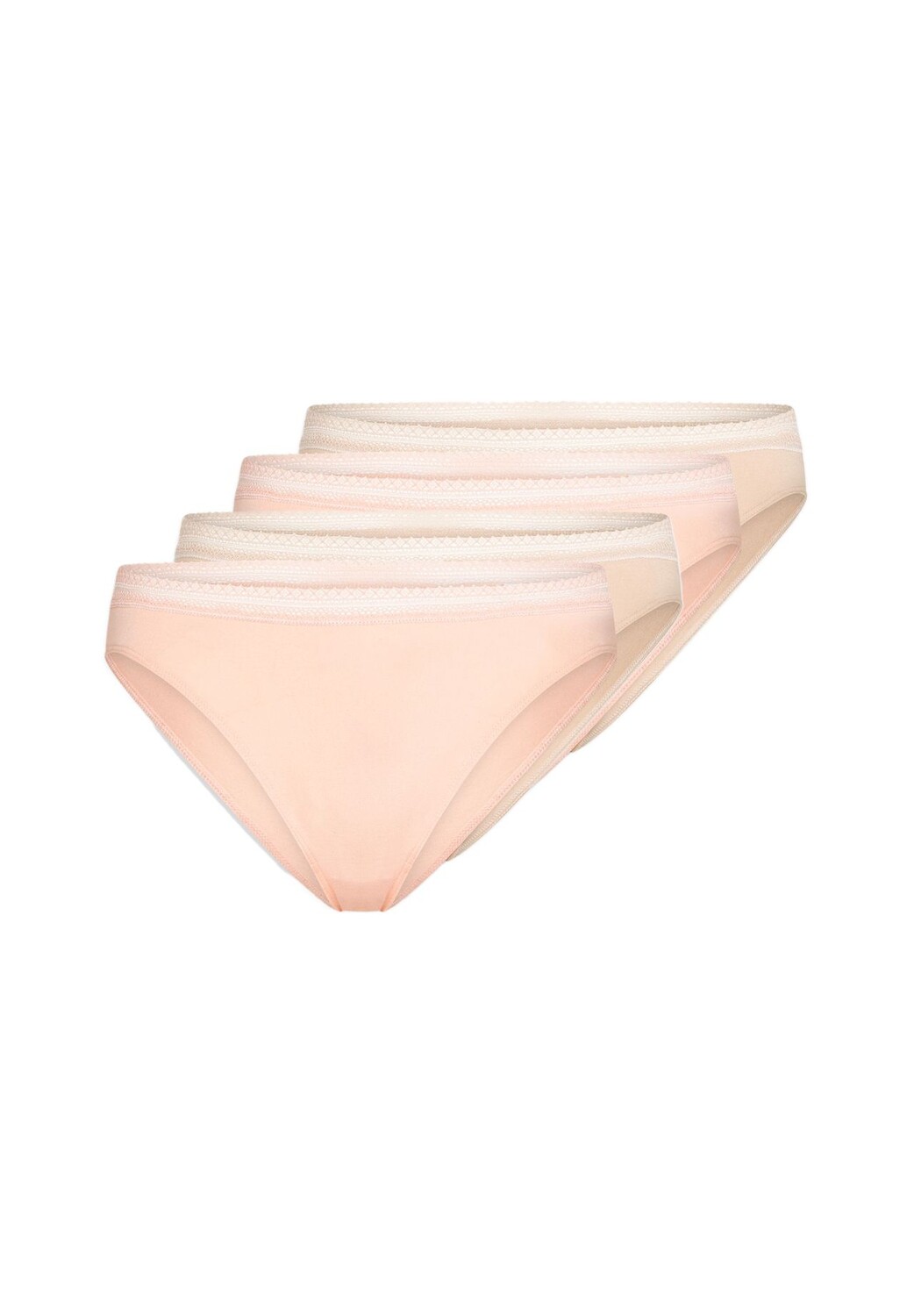 

Трусы Rio, набор из 4 шт., хлопковое кружево SCHIESSER, цвет Orange/ Beige