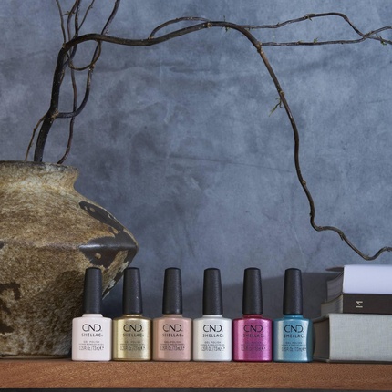CND Shellac Gel Polish Quiet Luxury Collection Долговечный золотой гель для ногтей — фото 3