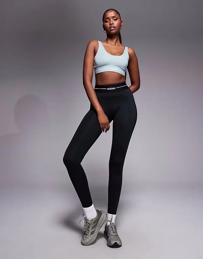 Adidas performance Спортивный бюстгальтер Adidas Training hyperglam с легкой поддержкой, зеленый — фото 4