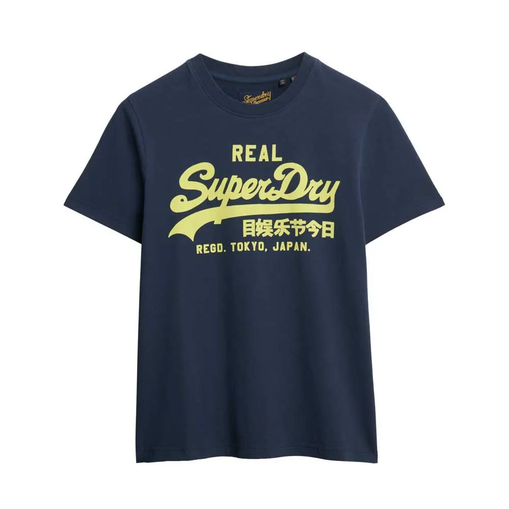 

Футболка с коротким рукавом Superdry Vl Neon Slim, синий