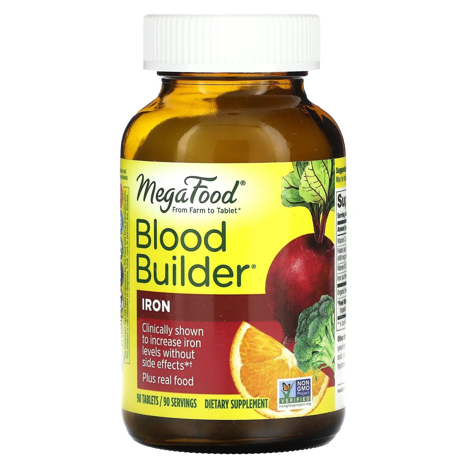 

MegaFood Blood Builder Iron & Multivitamin Supplement 90 Tablets