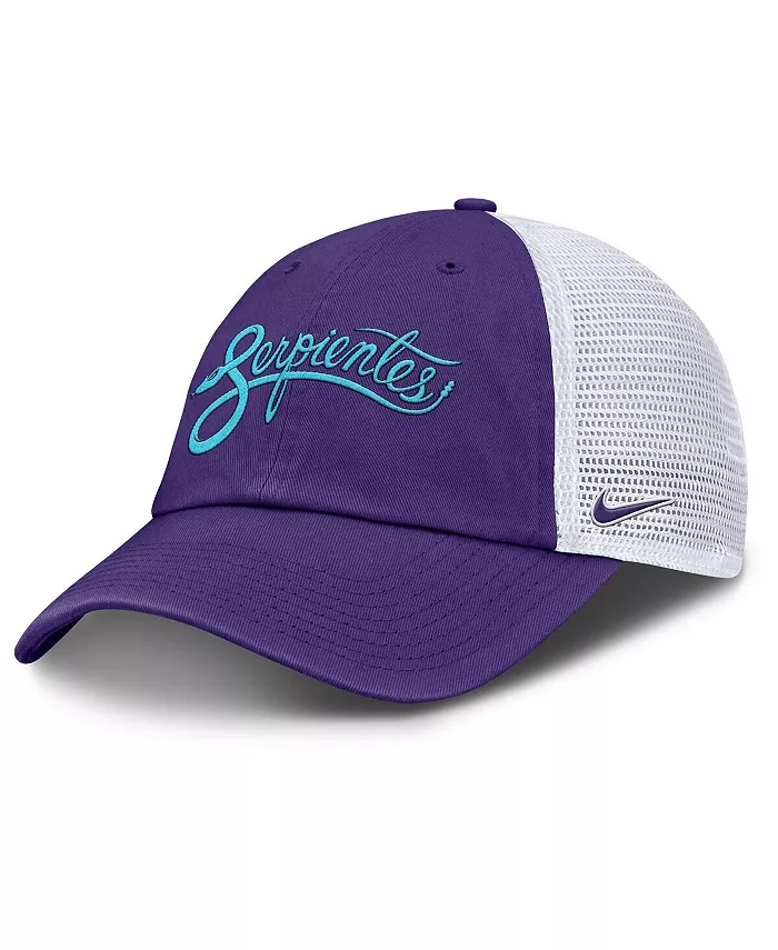 

Мужская и женская регулируемая кепка Arizona Diamondbacks 2025 City Connect Club Trucker в фиолетово-белом цвете Nike