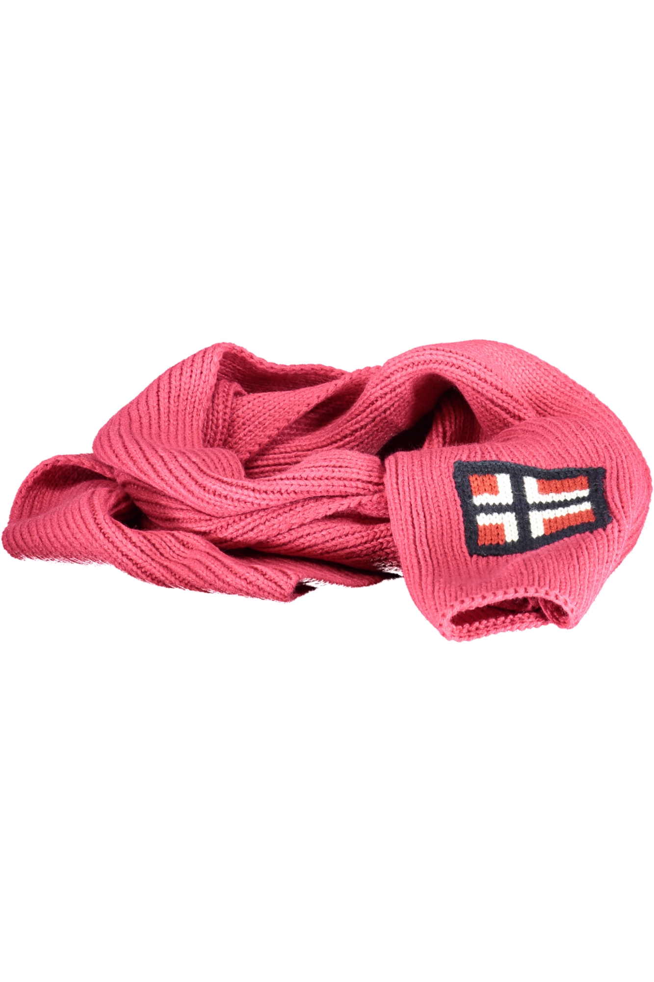 

Мужской шарф Norway 1963 вязаный с логотипом, розовый