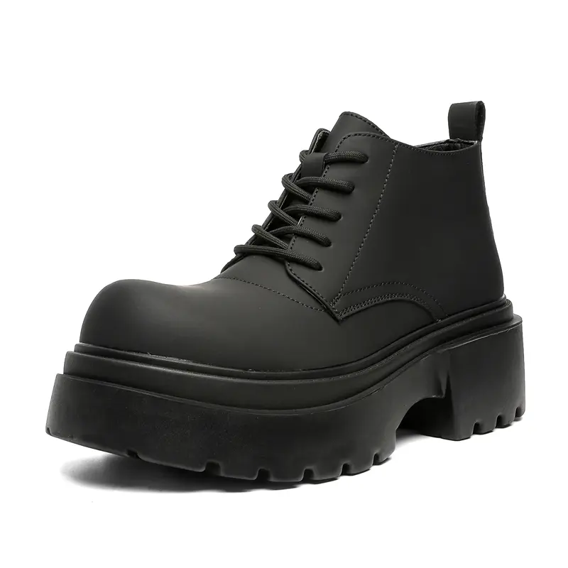 

V05 Мужские черные зимние ботинки на шнуровке с меховой подкладкой, цвет Black [Fleece-Lined]